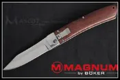 【原型軍品】全新 II BOKER MAGNUM 馬格南 經典彈簧刀 木柄 半彈刀 折刀  AD-B/01RY911