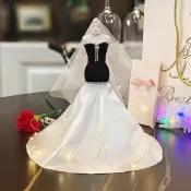✨新品熱銷✨ 高級迷你婚紗模型花店必買生日禮物女生精緻浪漫手工新款婚禮擺件