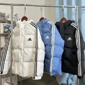 冬季外套男 羽絨外套 男生外套保暖 加厚加棉 棉服夾克 愛迪達羽絨棉外套 戶外外套 韓版 新款百搭 連帽外套 騎士外套