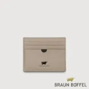 【BRAUN BUFFEL 德國小金牛】台灣總代理 艾康-A1 8卡卡夾-杏色/BF582-151A-HM