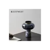 (店+)全臺热销🔥 Best west 新中式大理石玻璃花瓶擺件 家居樣板間設計師高檔花器 （桌上擺飾 新居禮物 家居裝飾 裝飾品）