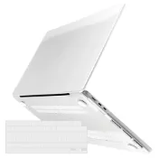 小胖達生活百貨 蘋果筆電水晶磨砂 保護殼 適用M1 M2 Pro Air 全部型號 透明磨砂硬殼 輕薄防刮 贈注音鍵盤膜