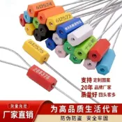 鉛封鋼絲一次性集裝箱施封鎖防盜鎖釦油罐車鎖定製水電錶封條封籤