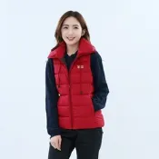 【遊遍天下】女款立領防風防潑水90%羽絨背心 GV22014 紅色