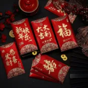  [Vlovelife]紅包 新年 蛇年 2025 通用紅包雙色磨砂珠光紙春節紅包袋燙金壓嵗包袋利是封韆元包批髮