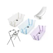 (店+)【STOKKE】Flexi Bath 摺疊式浴盆 沐浴床 立架(澡盆/摺疊腳架/嬰兒澡盆/攜帶式浴盆/折疊浴盆)