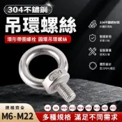 【304不鏽鋼】吊環螺絲 環形帶圈螺栓 圓環吊環螺絲 M6 M8 M10 M12 M14 M16 M18 M20 M22