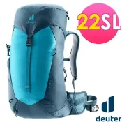 【德國 Deuter】女 健行登山背包-網架式 22L AC LITE/自行車背包 休閒運動背包_藍_3420724