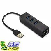 玉山最低比價網 [o美國直購] Cable Matters 202026 USB 3.0 Hub 3口 集線器 擴展器 含 5G 乙太網路 Ethernet