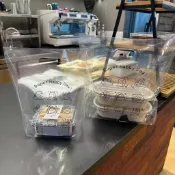 水果撈甜品袋子 打包提袋 可愛背心塑膠袋 烘焙麪包甜品袋 便當外賣袋子 牛軋糖送禮物袋手提袋 美食零食乾果袋子