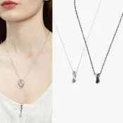 【agnes b.】bijoux  情侶款logo戒指白鋼項鍊(多款)