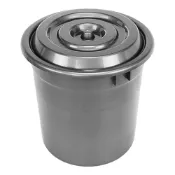 (店+)【KEYWAY 聯府】聯府銀采水桶附蓋萬能桶160L-1入(儲水桶垃圾桶)