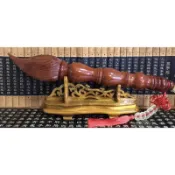 緬甸花梨木文昌筆～附金絲南木筆座～還有五帝錢
