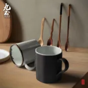 九土設計師陶藝咖啡杯歐式咖啡牛奶喝水杯子個性馬克杯創意日式陶瓷情侶杯日式陶瓷咖啡杯客製馬克杯手沖杯下午茶杯CFR0047