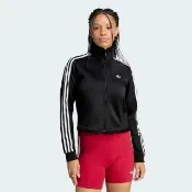 【adidas 愛迪達】FIREBIRD 運動外套 LG4308 女款ORIGINALS經典休閒夾克 領口下擺細褶荷葉邊設計 黑色