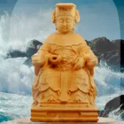 【吉祥開運坊】神像【精雕黃楊木媽祖 天上聖母 趨吉辟凶 保平安】開光 擇日