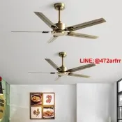 美式復古工業風吊扇餐廳客廳風扇大風力商 無燈吊頂家 帶電風扇