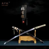 【龍泉劍莊】龍泉刀劍德川一體高錳鋼日系手工花紋鋼居合打刀未開刃