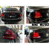 小亞車燈改裝-全新 BENZ 賓士 W203 前期/後期 紅白 全LED 流水方向燈 跑馬 後燈 尾燈