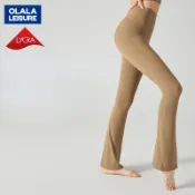 OLALA新款微喇叭瑜伽褲高腰提臀外穿普拉提健身褲緊身運動褲女