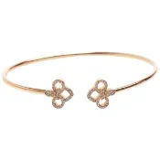 【Tiffany&Co. 蒂芙尼】Fleur de Lis 鳶尾花手鐲 18K玫瑰金手環(玫瑰金GRP07788)