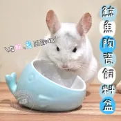 🏡龍貓安親班-板橋店🏡 ［台灣現貨］馬卡龍色系 小鯨魚款 陶瓷 草盆 食盆牧草盆 飼料盆 龍貓兔子 天竺鼠