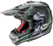 台中皇欣!!正日本名牌 ARAI 出品頂級全罩越野帽V-CROSS 4 BARCIA GREEN FROST!免運費!!