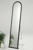 馥葉入主生活有限公司 優質鐵管立鏡 全身鏡 穿衣鏡 化妝鏡 掛鏡【馥葉 】【型號KC066) 可立可掛