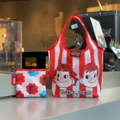 Baby Outdoor Gear 牛奶妹 一袋三用翻轉便當飲料袋/KT折疊便當袋/小丸子摺疊飲品袋/手提袋/餐袋