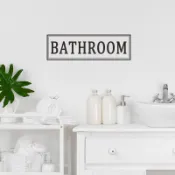 BATHROOM浴室標語貼紙可移除PVC家居牆面裝飾貼紙QT871
