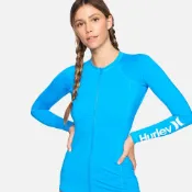HURLEY｜女 LONG SLEEVE ZIP RASHGUARD 防磨衣長袖