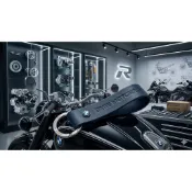 【This is Eddie】BMW Motorrad Motorsport德國原廠~海軍藍皮革鑰匙圈