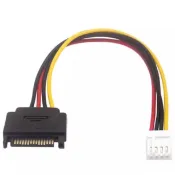 【台灣當日發貨內附發票】【電子線材／轉接線】SATA (公) 轉 小4pin 電源線  SATA 轉 軟碟機4Pin