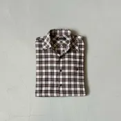 英國經典 Aquascutum Flannel Plaid Shirt 香港製造 純棉法蘭絨 格紋襯衫 vintage