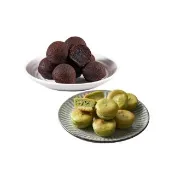 【杏芳食品】抹茶乳酪球一盒32入+巧克力布朗尼一盒12入