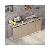 (店+)【林深家具】梳理台/廚房櫥櫃組合櫃不鏽鋼水槽竈臺一體定製碗櫃家用簡約儲物櫃經濟型/廚房流理台櫃/廚具/水槽櫃/廚房櫃