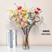 ☘花澗☘仿真花 假花 仿真杜鵑花 仿真花假花粉蝶泡沫花家居裝飾客廳擺件人造花