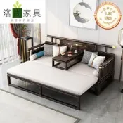 【銷售冠軍】新款新中式實木羅漢沙發床簡約小戶型客廳推拉床塌炕幾羅漢床