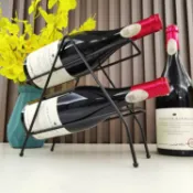 知木屋 免運 酒櫃 玄關櫃 紅酒架 紅酒擺件 隔斷 創意紅酒架擺件酒柜家用斜放葡萄酒架展示架現代裝飾輕奢酒瓶架子