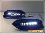※ 鑫立汽車精品 ※ HRV 18-19年 日規 一字型 雙色 顆粒款 流水 日行燈 DRL 晝行燈 (無霧燈版)