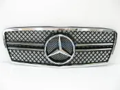 ~~ADT.車燈.車材~~BENZ E系列 W210 95 96 97 98 99 前期專用 單線大星標誌亮黑水箱護罩
