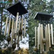 Annasun 大風鈴鈴鐺銅管戶外庭院花園家居裝飾裝飾品 HG