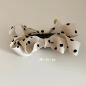 【HHBABY KR】韓國polka dot 波點不規則蝴蝶結香蕉夾 盤發抓夾女260507-365