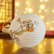 燈籠春節古風摺疊氛圍圓形掛飾場景手提佈置國風花燈中式裝飾道具