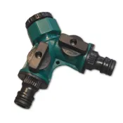 (店+)水龍頭一對二分流器 分流器 水管 開關 水管接頭 快速接頭 接頭 水管延長 6分接頭 奶嘴 零伍工坊