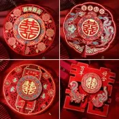【熱賣】喜字貼結婚貼大門裝飾婚房佈置婚禮女方臥室窗戶囍字貼紙用品大全