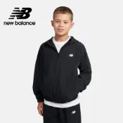 【New Balance】 NB 童裝教練外套_男性_黑色_LAKB0293BK