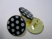 圓點雙腳釘 兩腳釘 超大尺寸25mm圓頭 6支18元 Polka Dot Brads 剪貼簿 美勞教學製作 拼布配件