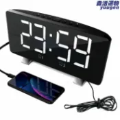 森活選物 【貪睡鬧鐘】LED收音機鬧鐘 電子鐘 數字座鐘 創意時鐘 USB充電 床頭鐘 智能鬧鐘 收音機功能 夜燈顯示 簡約設計