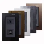 (店+)【Panasonic 國際牌】松下GLATIMA  資訊Cat6+電視中繼 插座 高質感 豪宅指定 鋁合金毛絲面蓋
